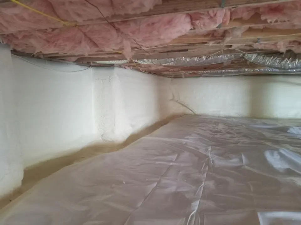 Crawl space encapsulation with closed-cell spray foam for Attic Insulation in Natchez